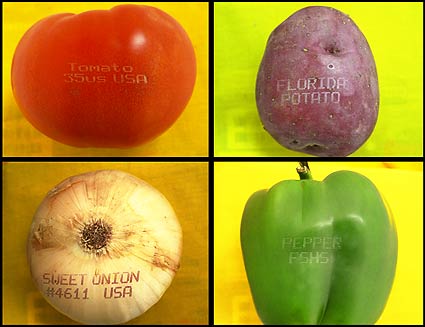 laser-etched fruit